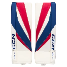 Goalie Schienen CCM Axis F5 White/Red/Blue Junior