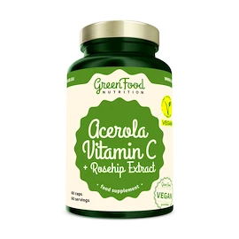 GreenFood Acerola Vitamin C + Roseship Extract 60 caps