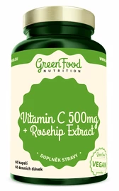 GreenFood Vitamin C 500 mg + Rosehip Extract 60 caps