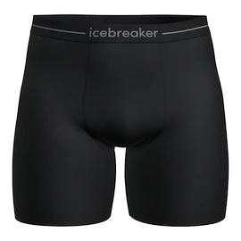 Herren Boxer Shorts Icebreaker Merino Anatomica Long Boxers Black