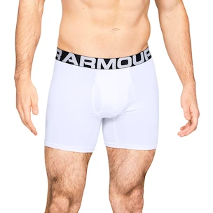 Herren Boxer Shorts Under Armour  Charged Cotton 6in 3 Pack-WHT  S