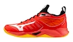 Herren Hallenschuhe Mizuno  WAVE DIMENSION Radiant Red/White/Carrot Curl  EUR 40