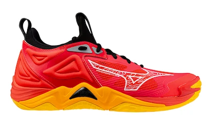 Herren Hallenschuhe Mizuno  WAVE MOMENTUM 3 Radiant Red/White/Carrot Curl