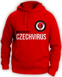 Herren Hoodie Czech Virus Mikina Unisex červená