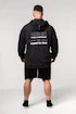 Herren Hoodie Nebbia  Washed-off Zip Up Hoodie GYM BRO Black