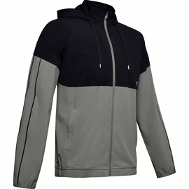 Herren Hoodie Under Armour Athlete Recovery Woven Warm Up Top green