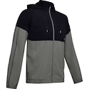 Herren Hoodie Under Armour  Athlete Recovery Woven Warm Up Top green S