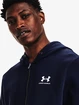 Herren Hoodie Under Armour  Essential Fleece FZ Hood-NVY