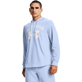 Herren Hoodie Under Armour RIVAL TERRY BIG LOGO HD Isotope Blue