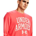 Herren Hoodie Under Armour  RIVAL TERRY CREW-RED