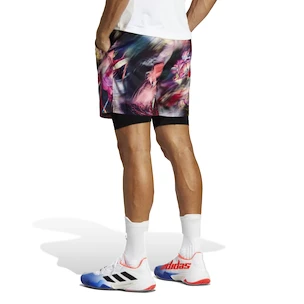 Herren Shorts adidas  Melbourne Ergo Tennis Graphic Shorts Multicolor/Black XXL