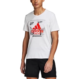 Herren T-Shirt adidas Fast GFX white