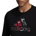 Herren T-Shirt adidas  Fast Graphic LS Tee Black