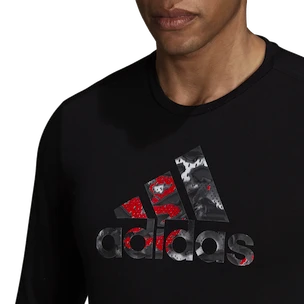 Herren T-Shirt adidas  Fast Graphic LS Tee Black S