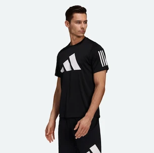 Herren T-Shirt adidas  FL 3 BAR S, Schwarz