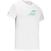 Herren T-Shirt Babolat  Exercise Big Flag Tee Men White