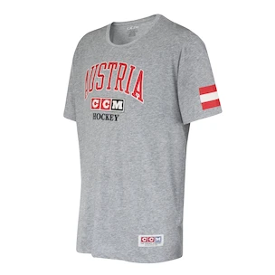 Herren T-Shirt CCM  FLAG TEE TEAM AUSTRIA Athletic Grey