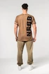 Herren T-Shirt Nebbia  Washed-off Cotton T-shirt MAX OUT Light Brown