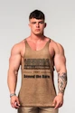 Herren T-Shirt Nebbia  Washed-off Oversized Stringer MAX OUT Light Brown