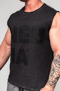 Herren T-Shirt Nebbia  Washed-off Tank Top BEASTIN' Black