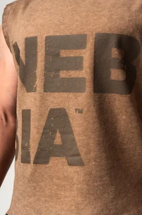 Herren T-Shirt Nebbia  Washed-off Tank Top BEASTIN' Light Brown