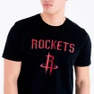 Herren T-Shirt New Era  NBA Houston Rockets Black