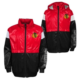 Jacke für Jungen Outerstuff GOAL LINE STANCE FZ WINDBREAKE CHICAGO BLACKHAWKS