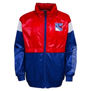 Jacke für Jungen Outerstuff  GOAL LINE STANCE FZ WINDBREAKE NEW YORK RANGERS