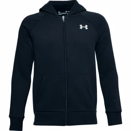 Jungen Hoody Under Armour RIVAL COTTON FZ HOODIE dark blue