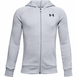 Jungen Hoody  Under Armour  RIVAL COTTON FZ HOODIE grey