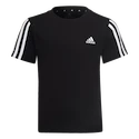 Kinder T-Shirt adidas  Essentials 3-Stripes T-Shirt Black 116 cm