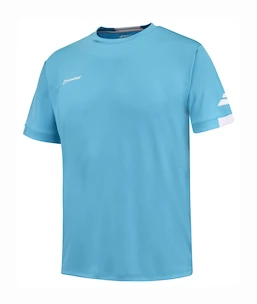 Kinder T-Shirt Babolat  Play Crew Neck Tee Boy Cyan Blue