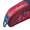 Kinder Tennisschlägertasche Wilson  Junior 3 Pack Red/Infrared