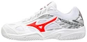 Kinder Tennisschuhe Mizuno  Breakshot 3 CC White/IgnititonRed  EUR 32,5