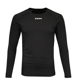 Kompressionsshirt CCM Compression LS Top Black Senior