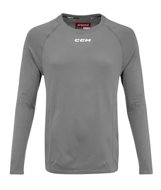 Kompressionsshirt CCM Eflex LS Premium Training Tee Dark Grey Heathered Senior