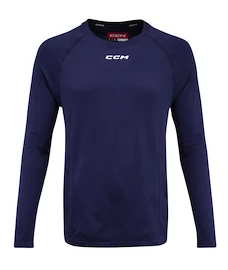 Kompressionsshirt CCM LS Premium Training Tee True Navy Senior