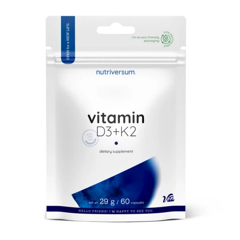 Nutriversum Vitamin D3+K2 60 Kapseln | Sportega