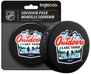 Offizieller Puck des Spiels Inglasco Inc.  NHL Outdoors Lake Tahoe