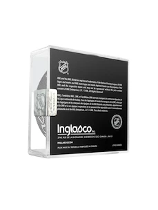 Offizieller Puck des Spiels Inglasco Inc.  NHL Outdoors Lake Tahoe Vegas Golden Knights vs Colorado Avalanche