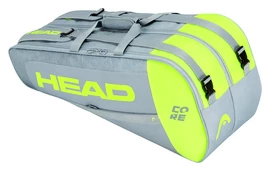 Schlägertasche Head Core Combi 6R Grey/Neon Yellow