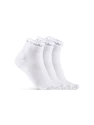 Socken Craft  Dry Mid 3-Pack White  40-42