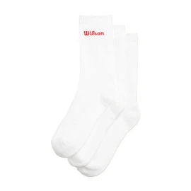 Socken Wilson  Crew Logo Sock 3 Pack Bright White