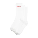 Socken Wilson  Crew Logo Sock 3 Pack Bright White  S