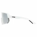 Sport Brille Uvex  Sportstyle 235 White Mat/Mirror Silver (Cat. 3)