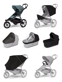 Sportkinderwagen Thule Urban Glide 3 Mid blue + Bassinet Black SET 7in1