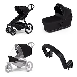 Stadt-Kinderwagen Thule Urban Glide 4-wheel Black + Bassinet Black SET 4in1