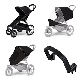 Stadt-Kinderwagen Thule Urban Glide 4-wheel Black + Sicherheitsbügel + Regenschutz + Mückennetz