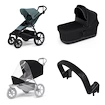 Stadt-Kinderwagen Thule Urban Glide 4-wheel Mid blue + Bassinet Black SET 4in1