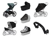 Stadt-Kinderwagen Thule Urban Glide 4-wheel Mid blue + Bassinet Black SET 7in1